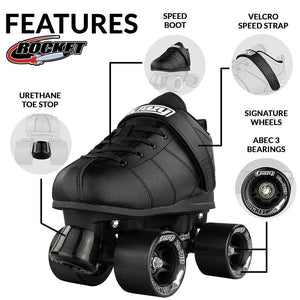 Crazy Rocket Pro - Black - Roller Skate - SALE - was $149